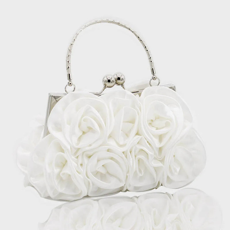 Bolsa Clutch Alça Curta Flores 3D