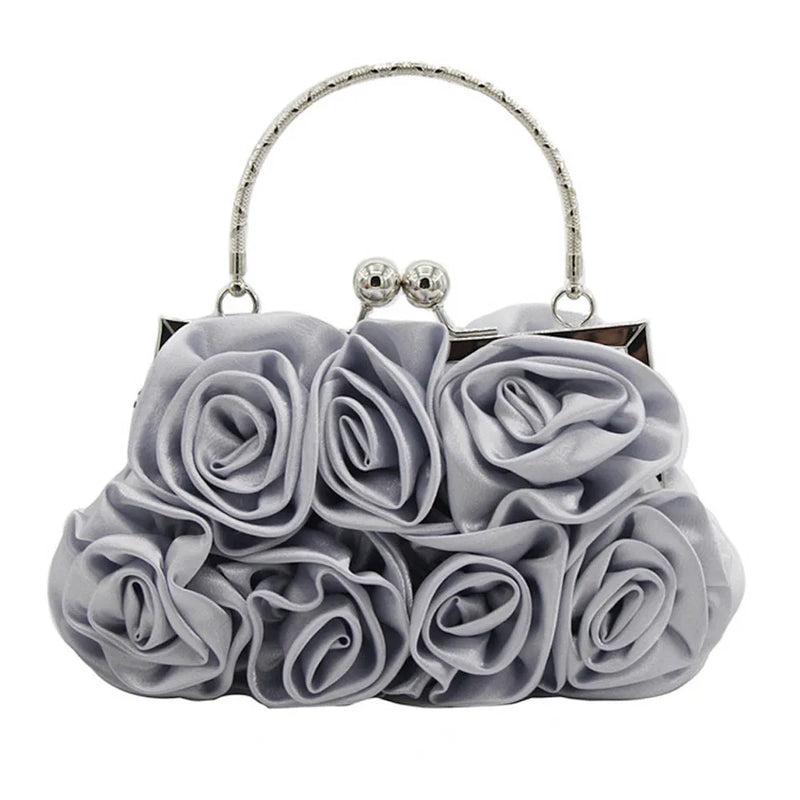 Bolsa Clutch Alça Curta Flores 3D