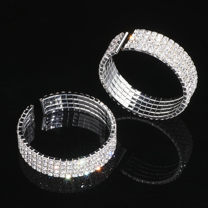 Conjunto Colar Brinco Pulseira Strass