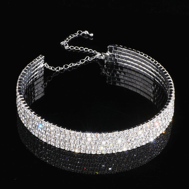 Conjunto Colar Brinco Pulseira Strass