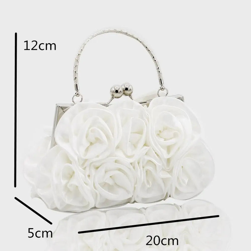 Bolsa Clutch Alça Curta Flores 3D