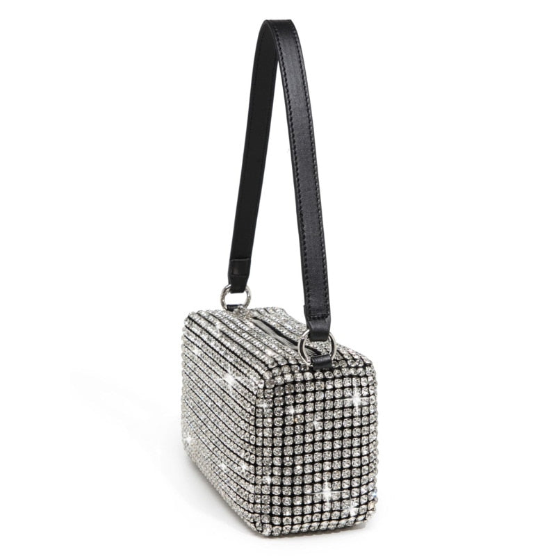 Bolsa Quadrada Cristal Strass