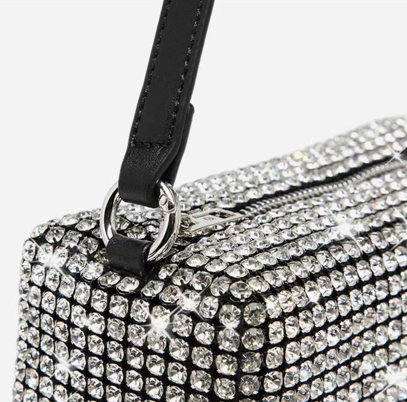 Bolsa Quadrada Cristal Strass