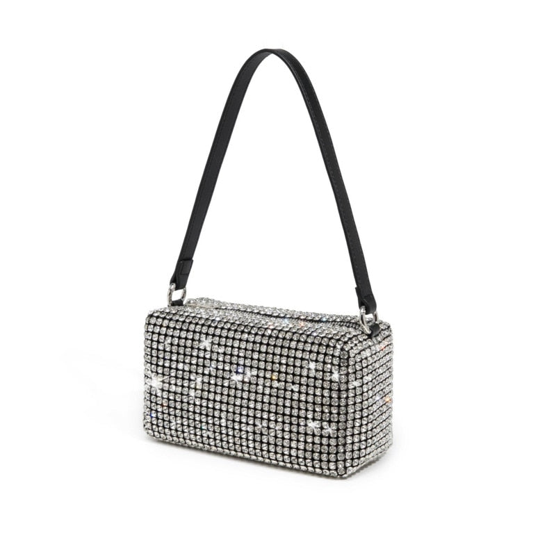 Bolsa Quadrada Cristal Strass