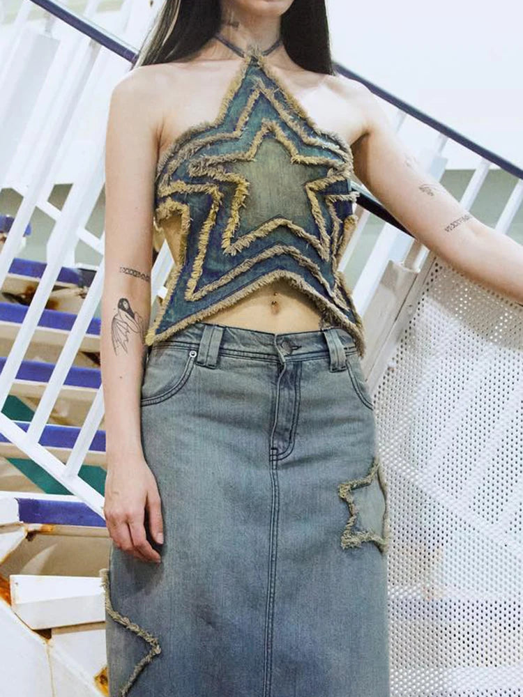 Top Cropped Jeans Vintage