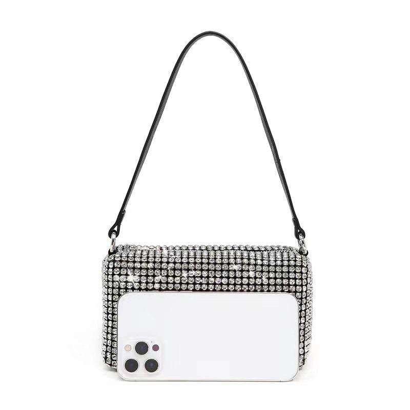 Bolsa Quadrada Cristal Strass