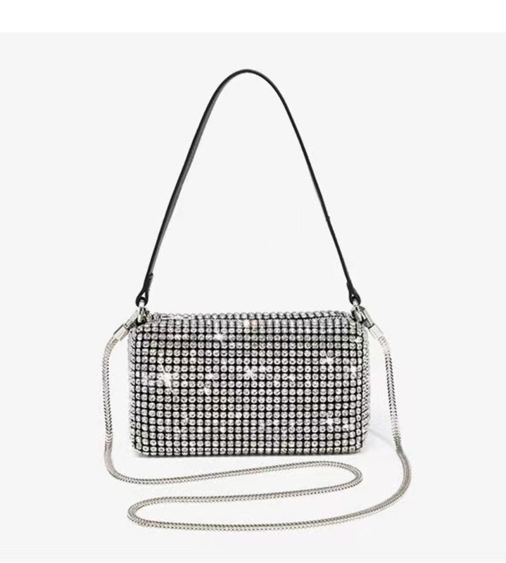 Bolsa Quadrada Cristal Strass