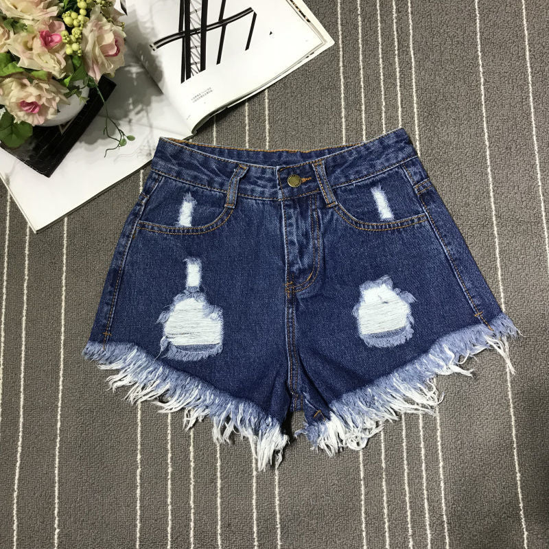 Shorts Jeans Curto Desfiado