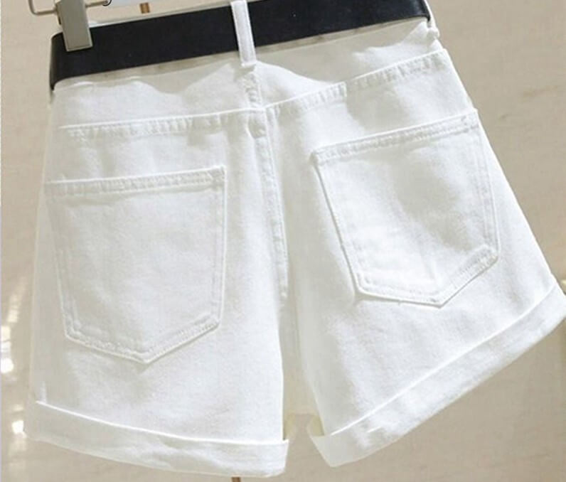 Shorts Jeans Curto Barra Italiana Corações